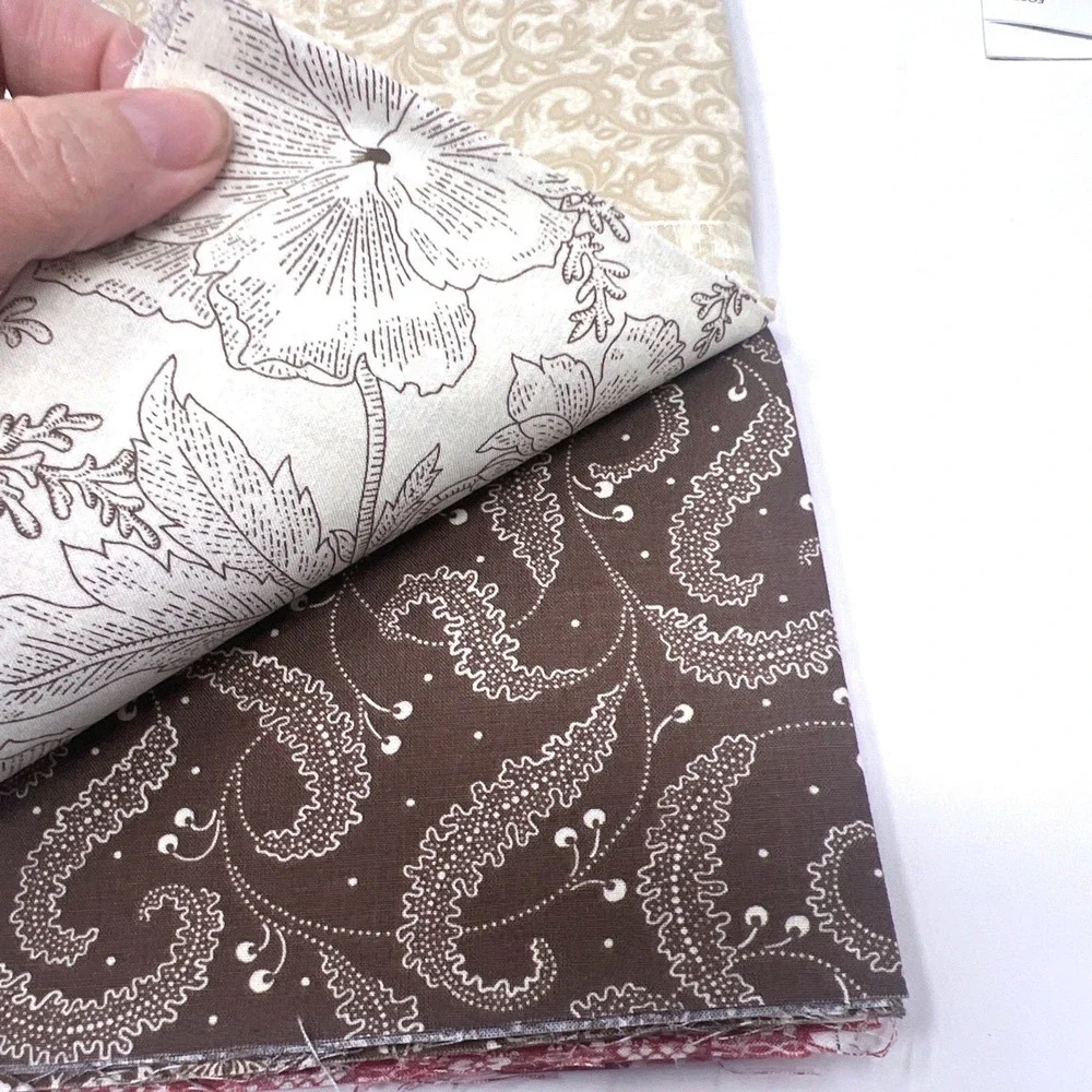 Annie's Creative Quilters Fabric Club Chocolate‎ & Cherry Collection Slippers